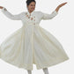 Ivory/white Elegance Kediya style kurti  with side Button