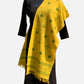 Sunshine Yellow Soof Embroidered Merino Wool Stole