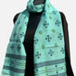 Forest Green Soof Embroidery Merino Wool Stole