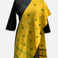 Sunshine Yellow Soof Embroidered Merino Wool Stole