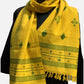 Sunshine Yellow Soof Embroidered Merino Wool Stole