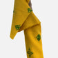 Sunshine Yellow Soof Embroidered Merino Wool Stole