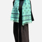 Forest Green Soof Embroidery Merino Wool Stole