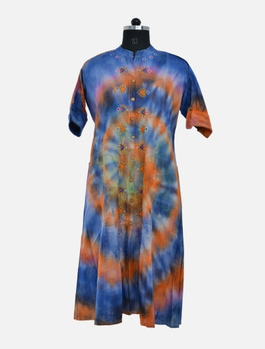 Spiral Spectrum: Spiral Tie and Dye Kurti