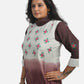 Brown Ombre Kurti with Soof Embroidery