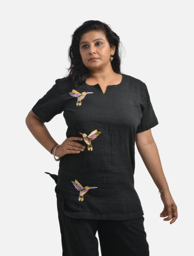 Black Essense Kala Cotton Top