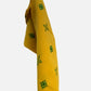 Sunshine Yellow Soof Embroidered Merino Wool Stole