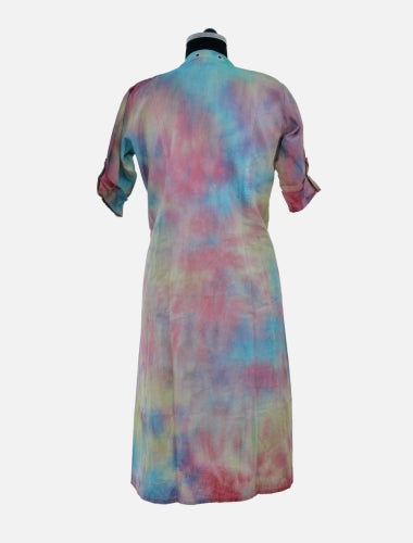 Hand-Dyed Beauty: Hand Clamp Dye Kurti