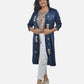 Traditional Blue Mashroo Jacket - Collared pattern 2