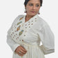 Ivory/white Elegance Kediya  style kurti with side Drawstring