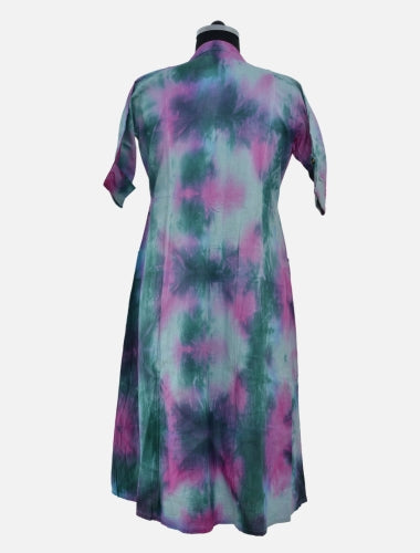 Pastel Dreams: Pink, Blue, and Green Tie and Dye Kurti