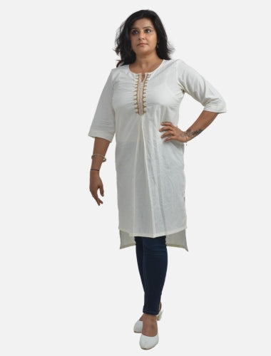 Office Elegance: High-Low Neran Work Kurti