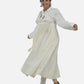 Ivory/white Elegance Kediya style kurti  with side Button