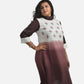 Brown Ombre Kurti with Soof Embroidery