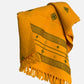 Sunshine Yellow Soof Embroidered Merino Wool Stole