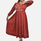 Maroon V-Neck Ethnic Kediya  style kurti