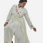 Ivory/white Elegance Kediya style kurti  with side Button