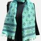 Forest Green Soof Embroidery Merino Wool Stole