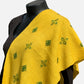 Sunshine Yellow Soof Embroidered Merino Wool Stole